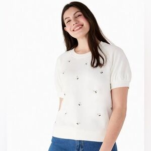 Kate Spade New York Honey Bee Raglan Puff Sleeve Shirt